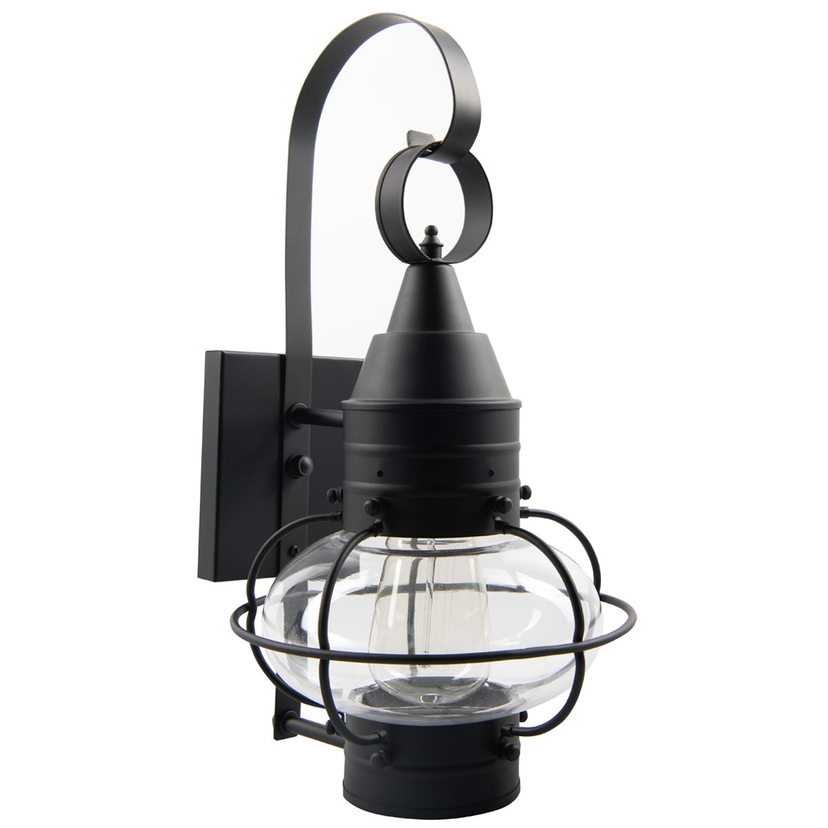 Norwell Lighting - 1513-BL-CL - One Light Wall Mount - Classic Onion - Black With Clear Glass