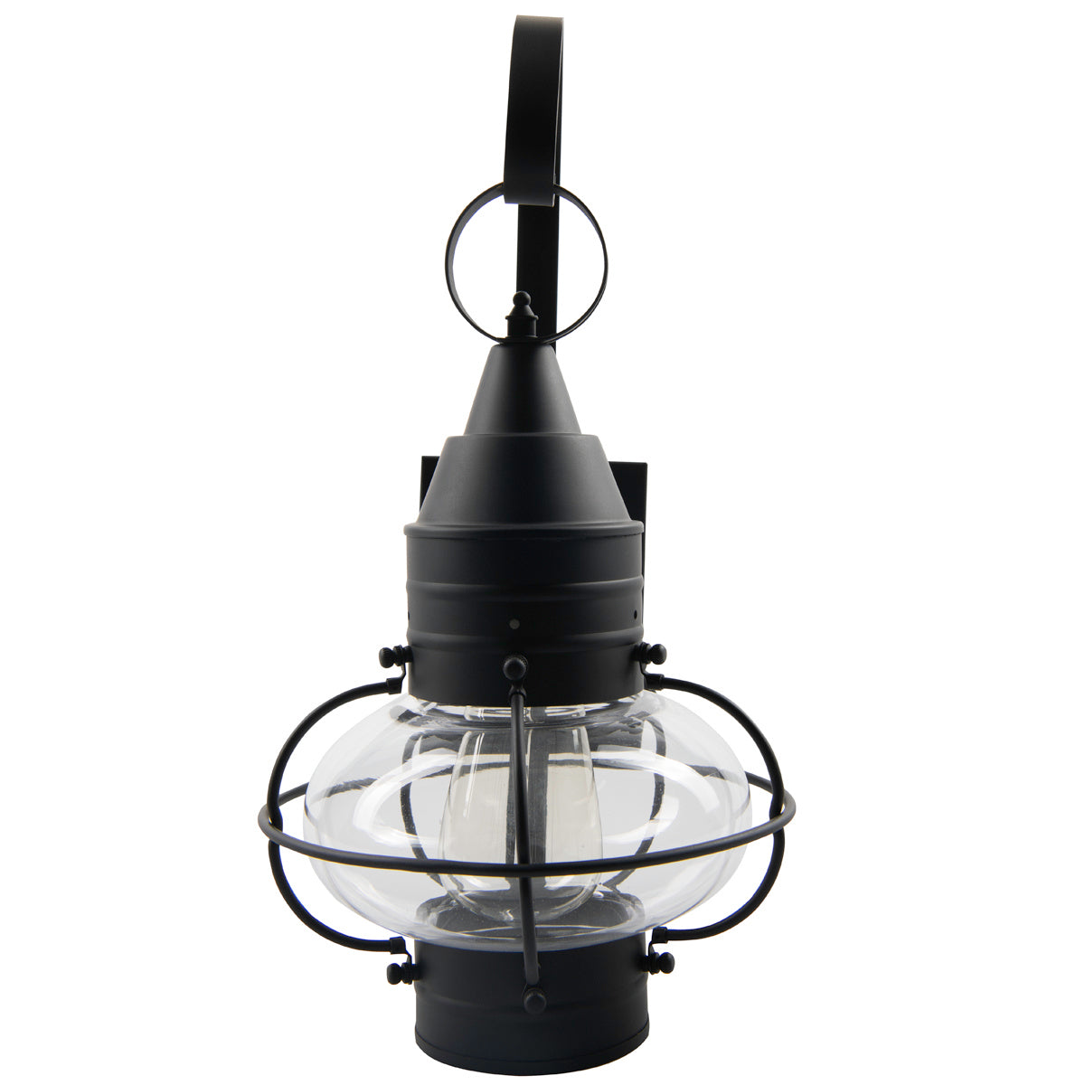 Norwell Lighting - 1513-BL-CL - One Light Wall Mount - Classic Onion - Black With Clear Glass