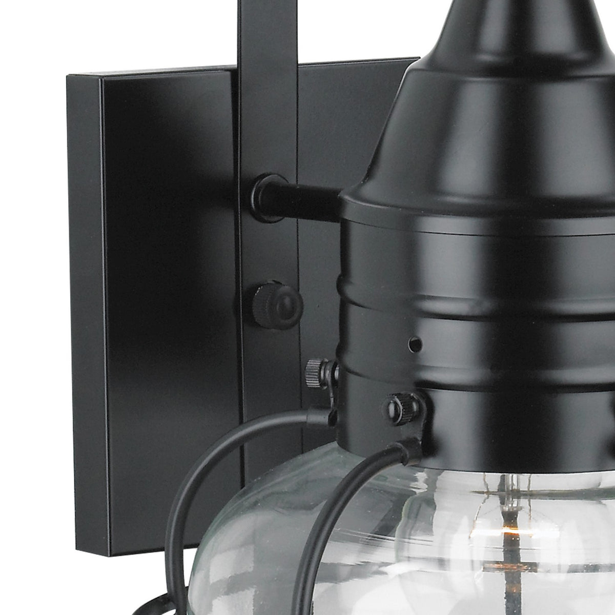 Norwell Lighting - 1513-BL-CL - One Light Wall Mount - Classic Onion - Black With Clear Glass