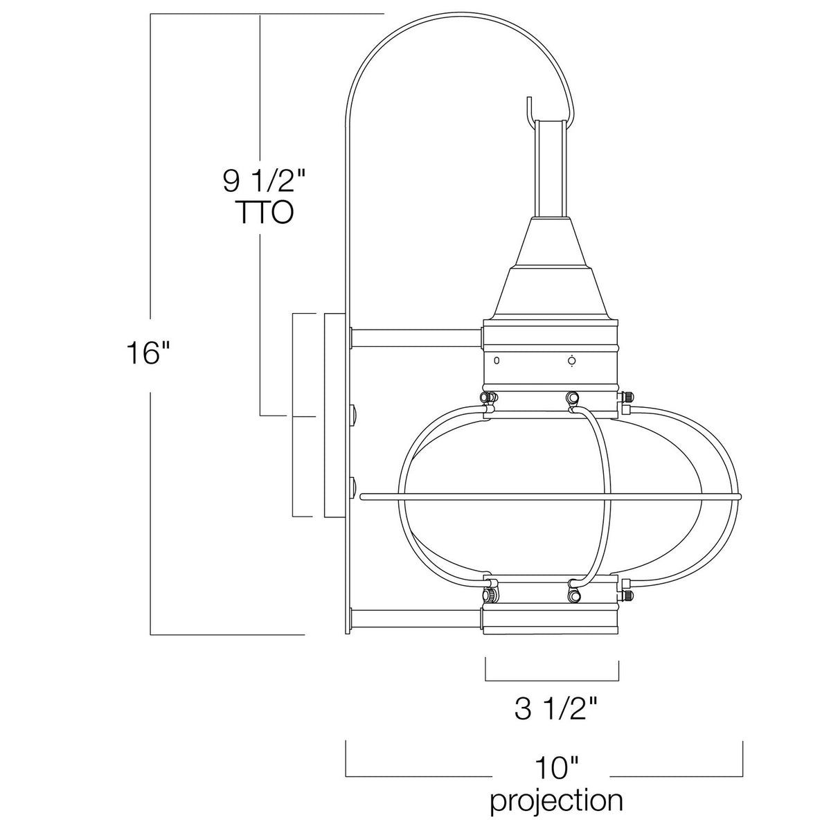 Norwell Lighting - 1513-BL-CL - One Light Wall Mount - Classic Onion - Black With Clear Glass