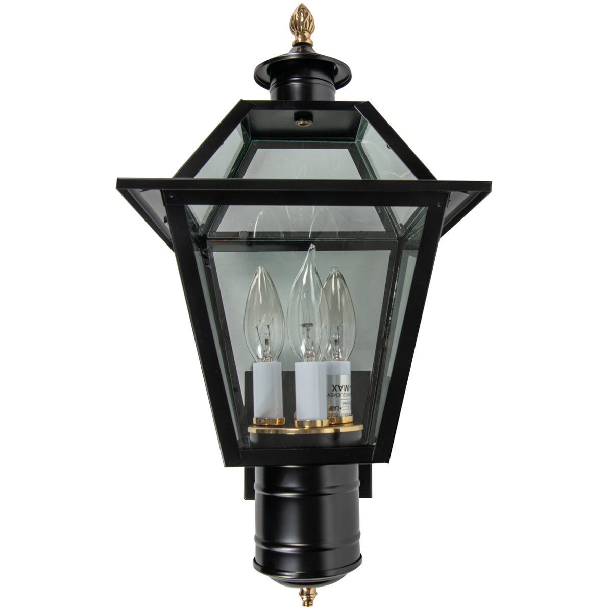 Norwell Lighting - 2233-BL-CL - Three Light Wall Mount - Lexington - Black