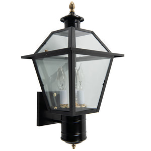 Norwell Lighting - 2233-BL-CL - Three Light Wall Mount - Lexington - Black