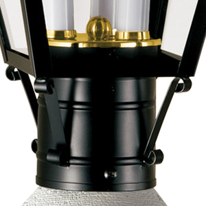 Norwell Lighting - 2234-BL-CL - Three Light Post Mount - Lexington - Black