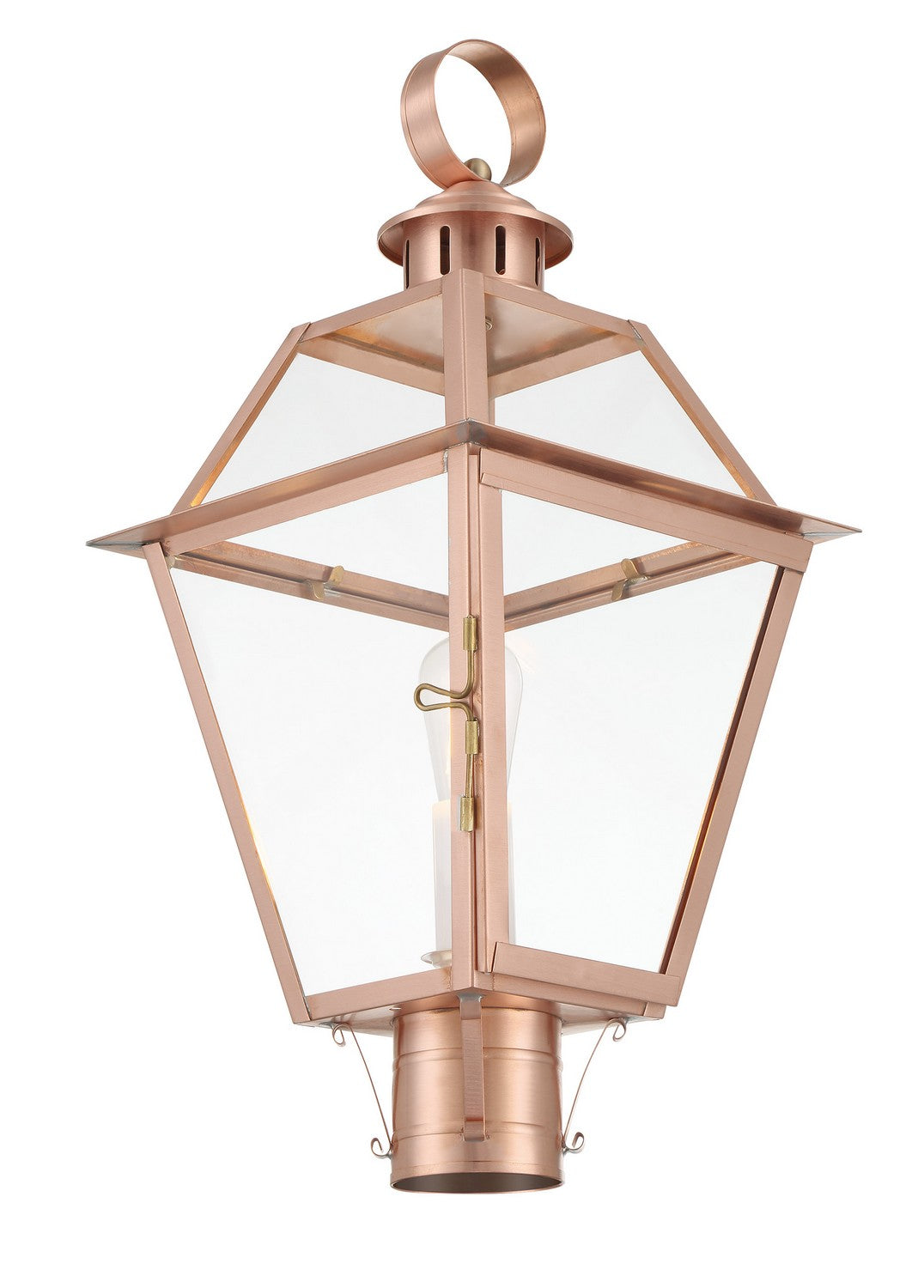 Norwell Lighting - 2250-CO-CL - One Light Post Mount - Olde Colony - Copper