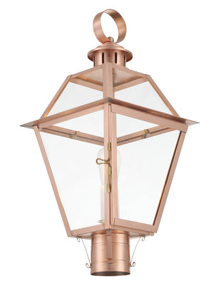 Norwell Lighting - 2250-CO-CL - One Light Post Mount - Olde Colony - Copper