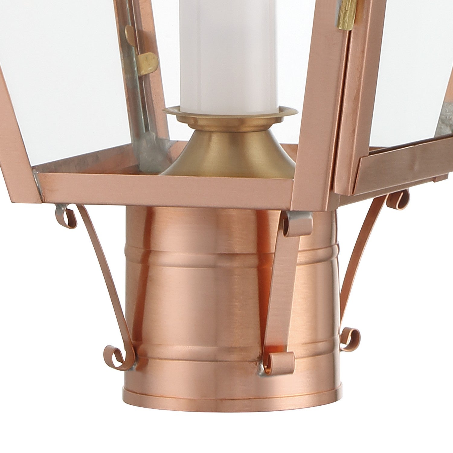 Norwell Lighting - 2250-CO-CL - One Light Post Mount - Olde Colony - Copper