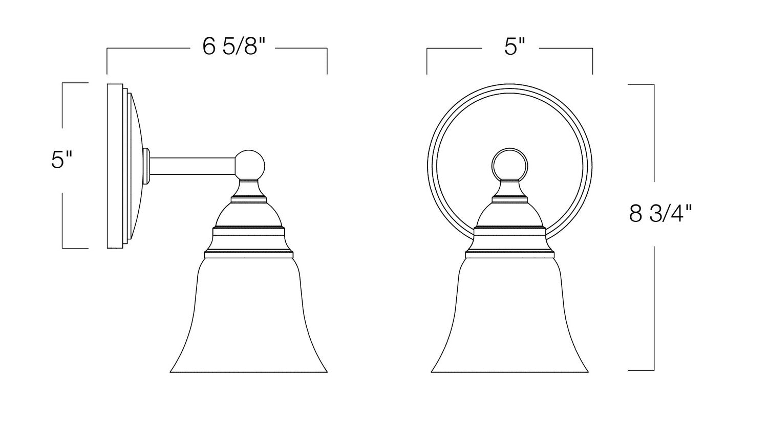 Norwell Lighting - 8581-CH-BSO - One Light Wall Sconce - Sophie - Chrome