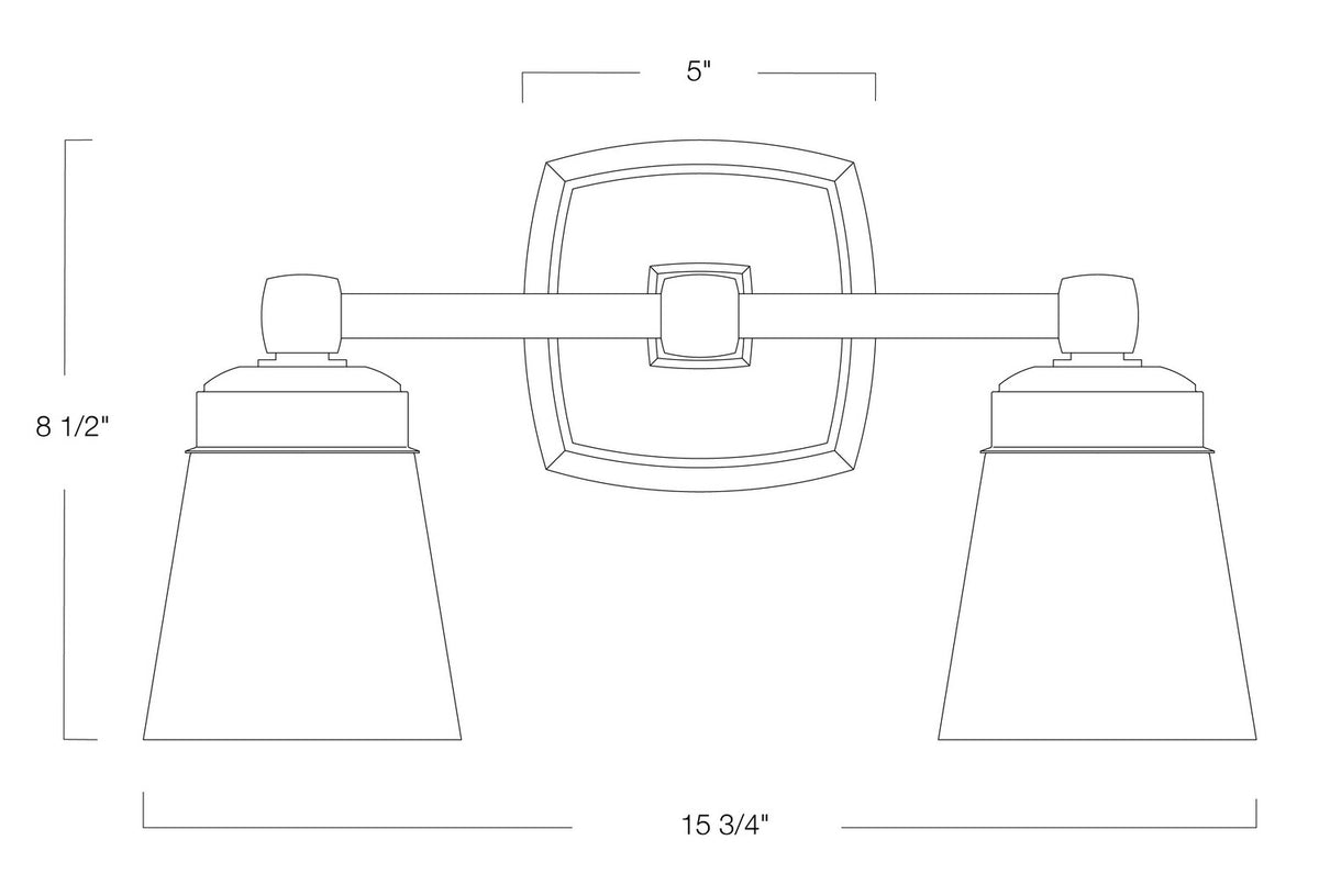 Norwell Lighting - 8932-CH-SO - Two Light Wall Sconce - Soft Square - Chrome