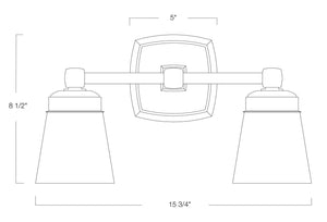 Norwell Lighting - 8932-CH-SO - Two Light Wall Sconce - Soft Square - Chrome