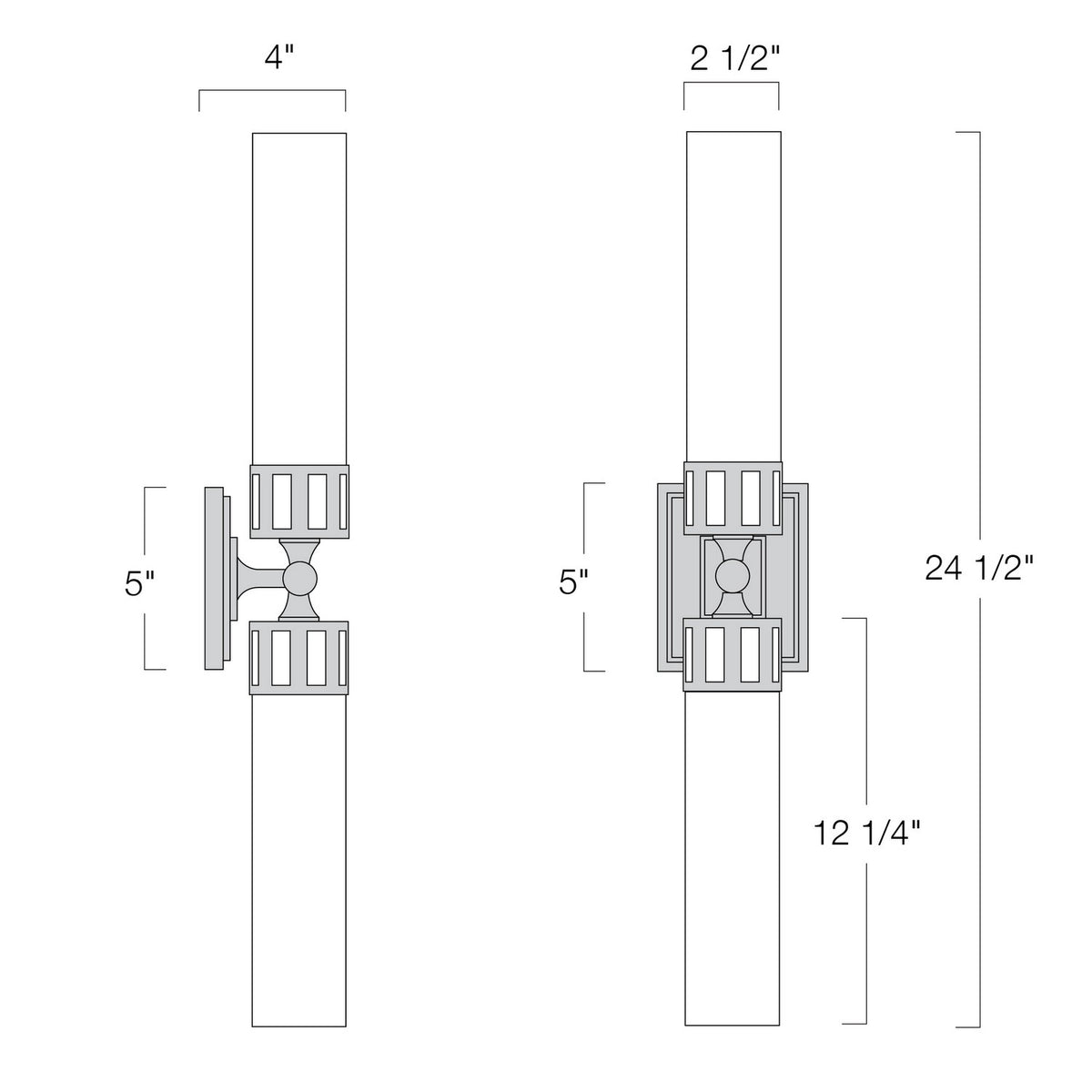 Norwell Lighting - 9652-CH-SO - Two Light Wall Sconce - Astor - Chrome