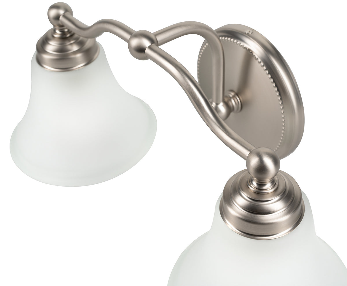 Norwell Lighting - 9662-BN-FL - Two Light Wall Sconce - Soleil - Brushed Nickel