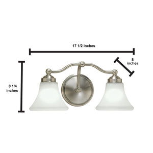 Norwell Lighting - 9662-BN-FL - Two Light Wall Sconce - Soleil - Brushed Nickel