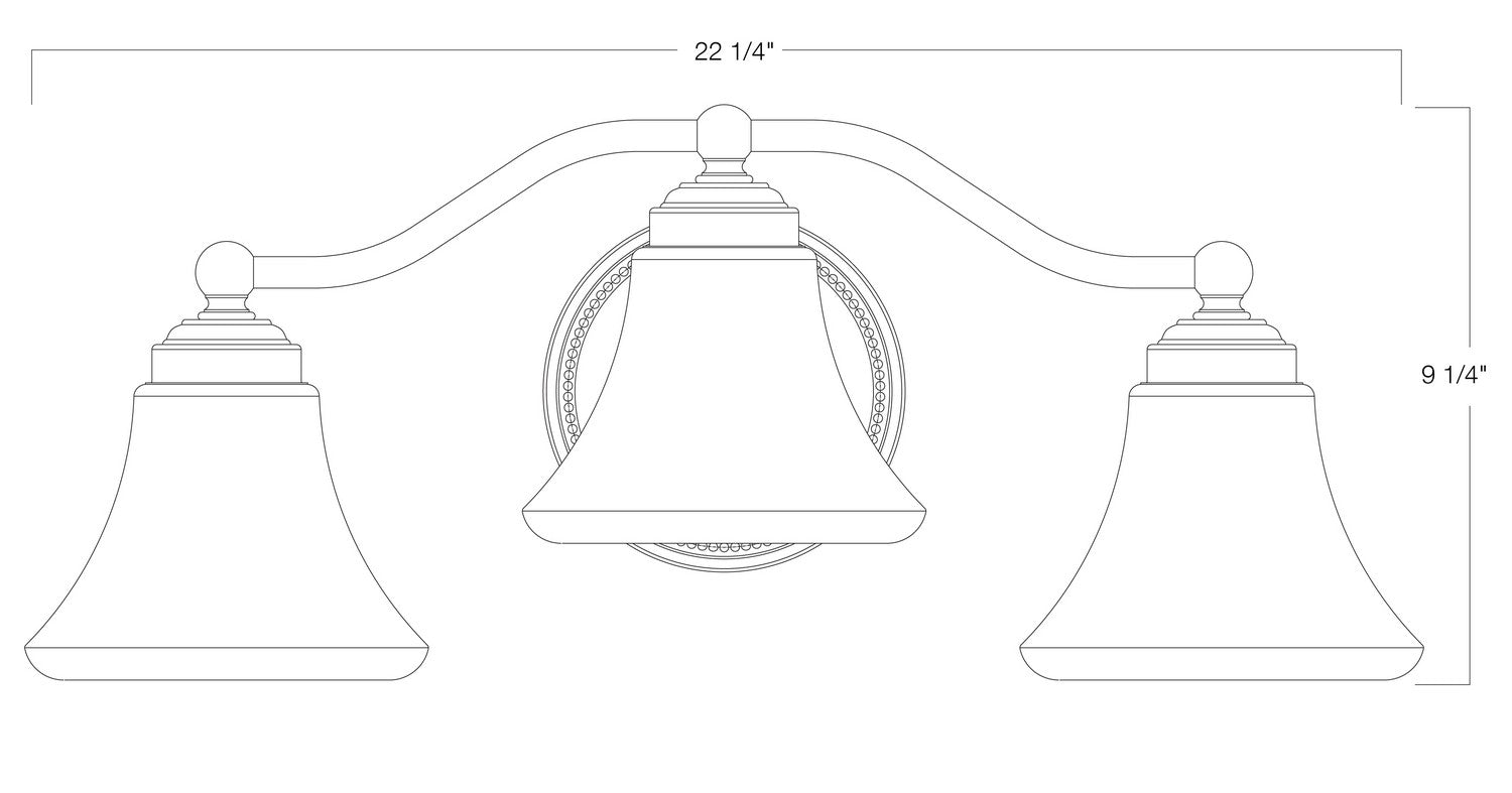 Norwell Lighting - 9663-CH-FL - Three Light Wall Sconce - Soleil - Chrome