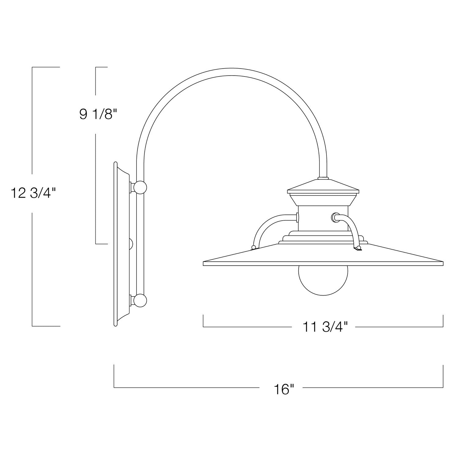 Norwell Lighting - 5155-GA-NG - One Light Wall Mount - Budapest - Galvanized