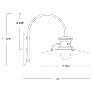 Norwell Lighting - 5155-GA-NG - One Light Wall Mount - Budapest - Galvanized