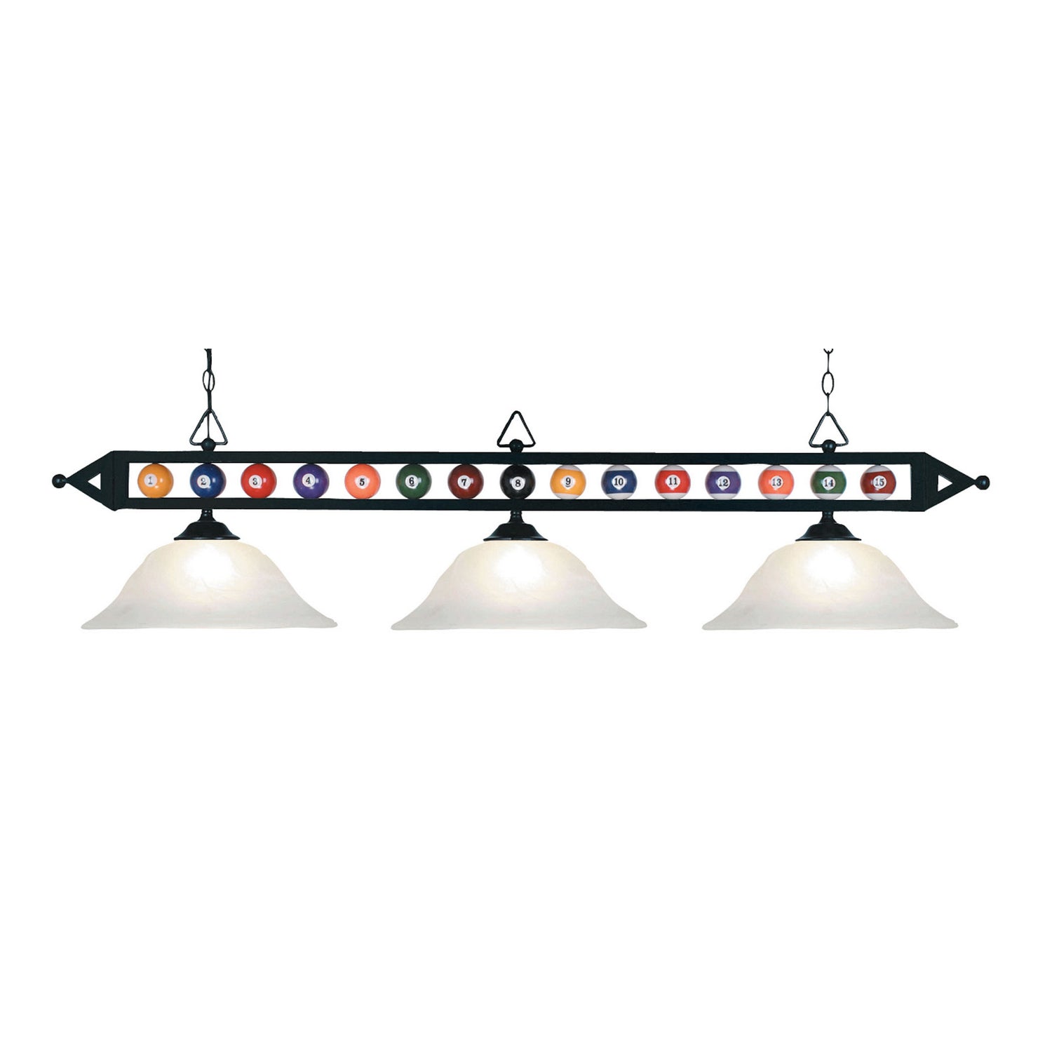 ELK Home - 190-1-BK-G1 - Three Light Linear Chandelier - Designer Classics - Matte Black