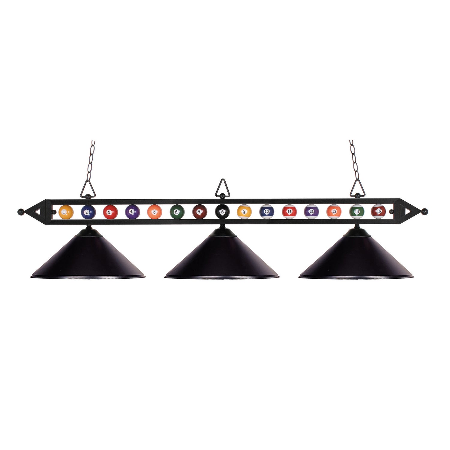 ELK Home - 190-1-BK-M - Three Light Linear Chandelier - Designer Classics - Matte Black