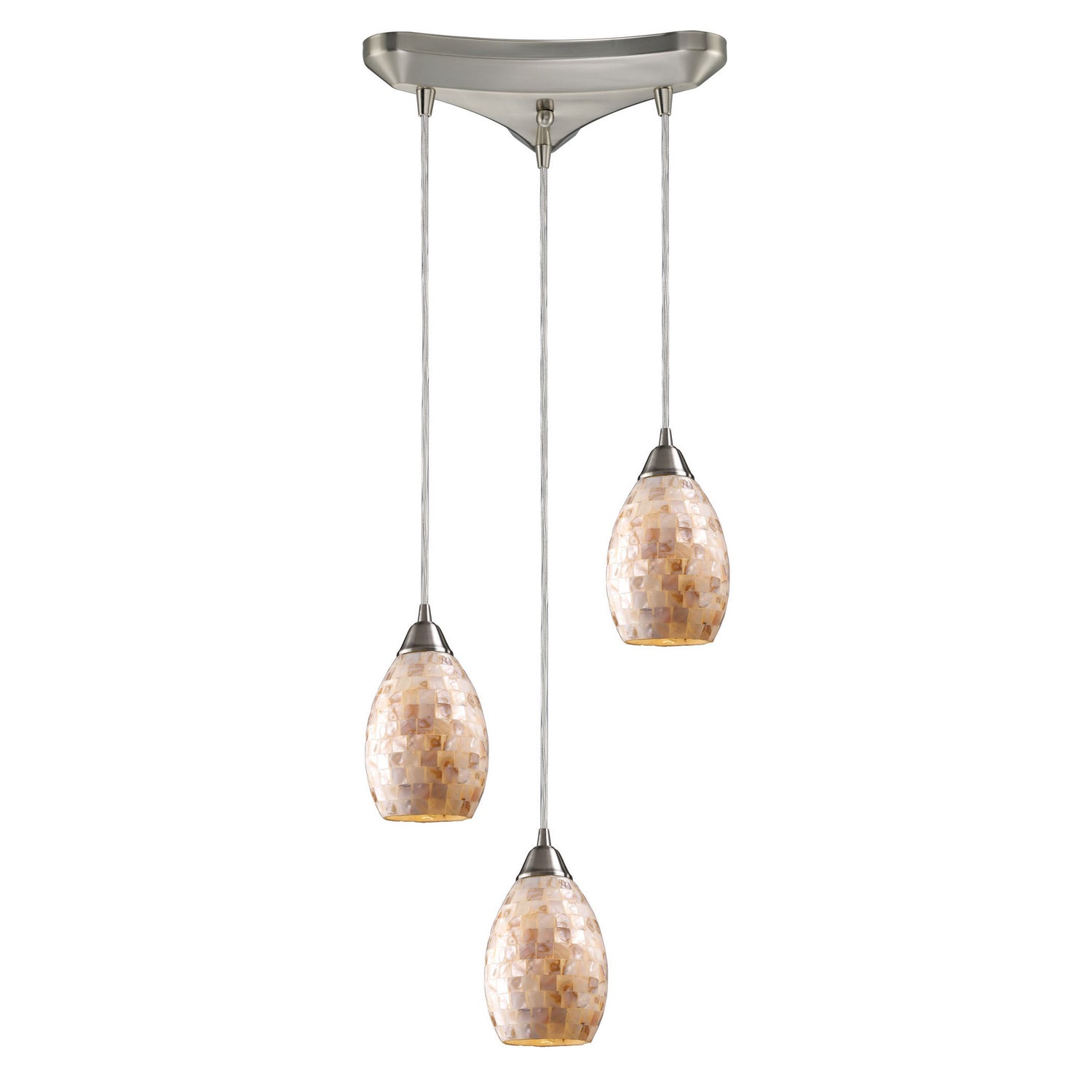 ELK Home - 10141/3 - Three Light Pendant - Capri - Satin Nickel