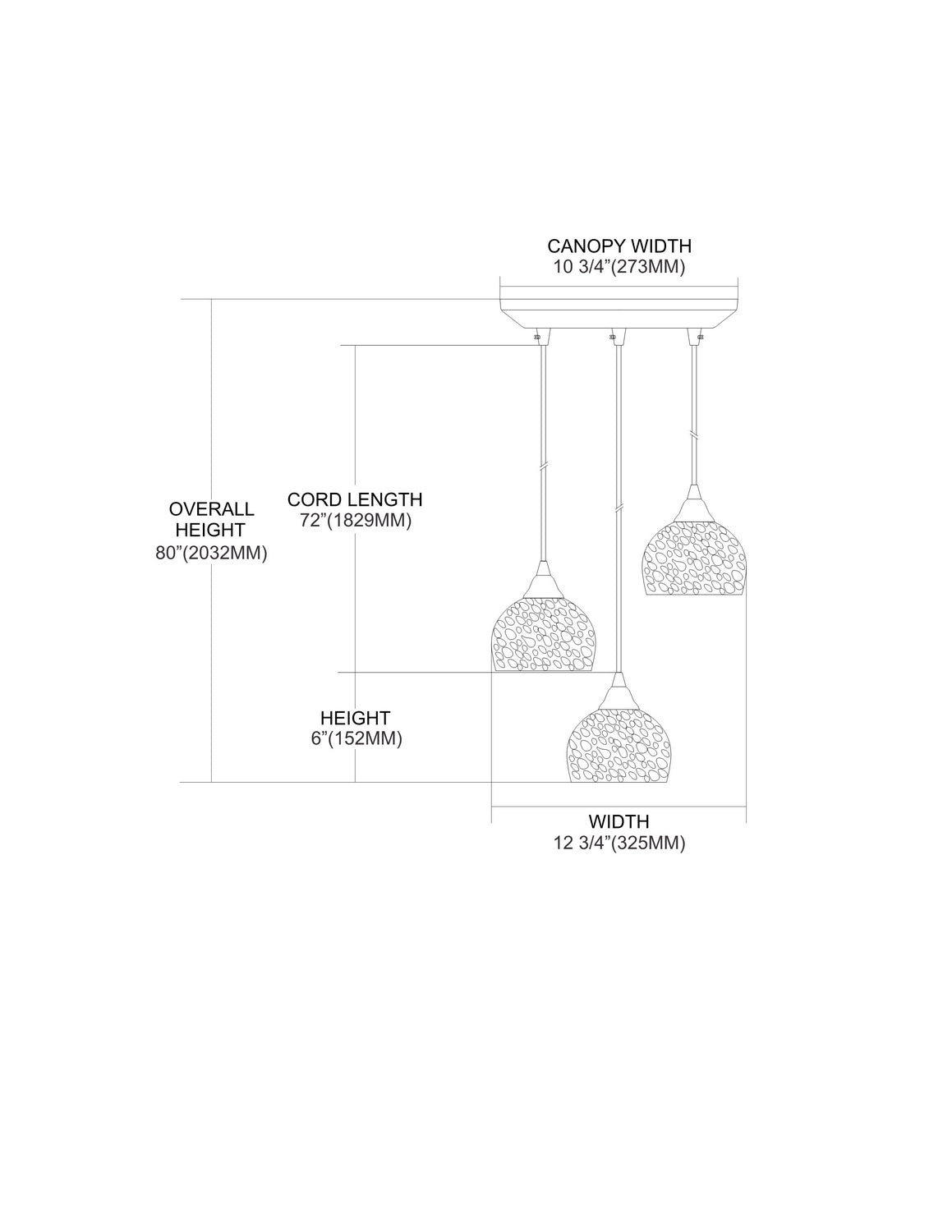 ELK Home - 10143/3PB - Three Light Pendant - Cira - Satin Nickel