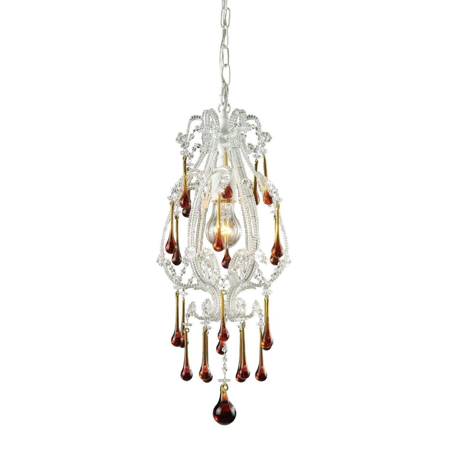 ELK Home - 12003/1AMB - One Light Mini Pendant - Opulence - Antique White