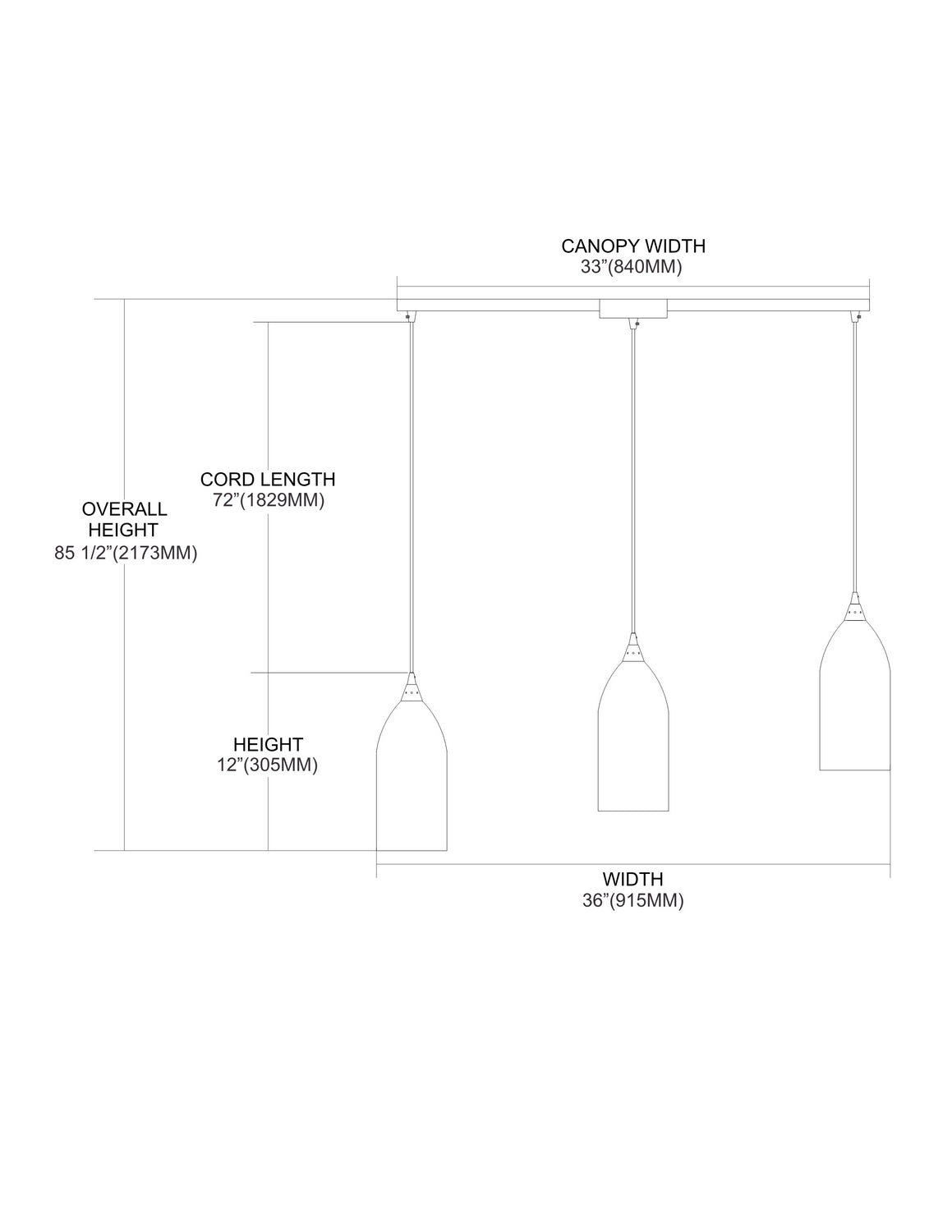 ELK Home - 502-3L-SW - Three Light Pendant - Verona - Satin Nickel