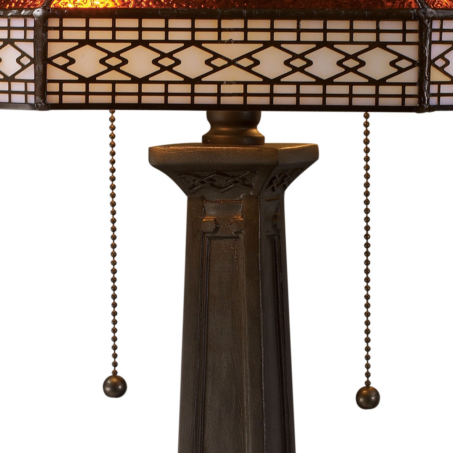 ELK Home - D1858 - Two Light Table Lamp - Stone Filigree - Tiffany Bronze