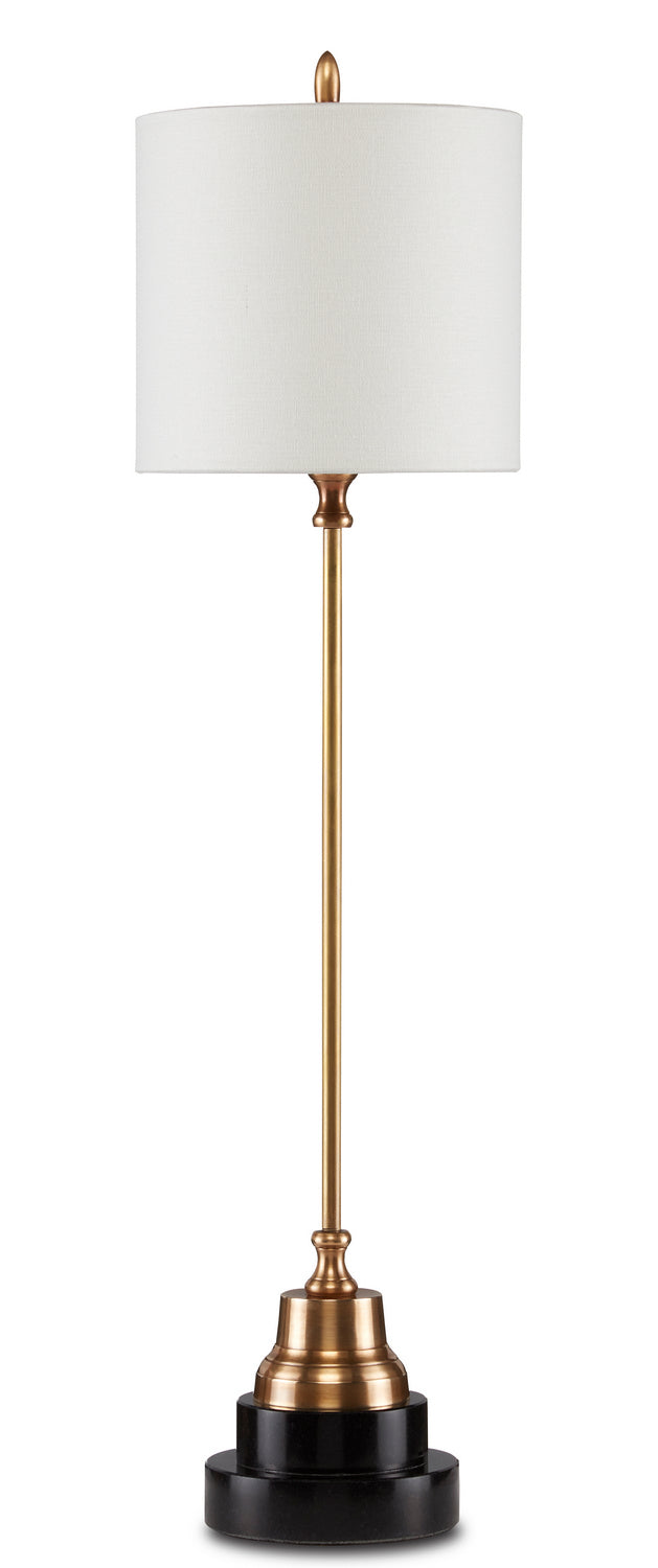 Currey and Company - 6472 - One Light Table Lamp - Messenger - Vintage Brass/Black