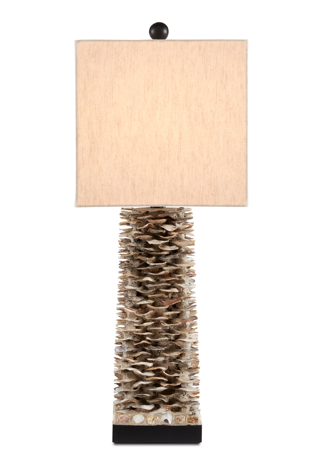 Currey and Company - 6862 - One Light Table Lamp - Villamare - Natural/Satin Black