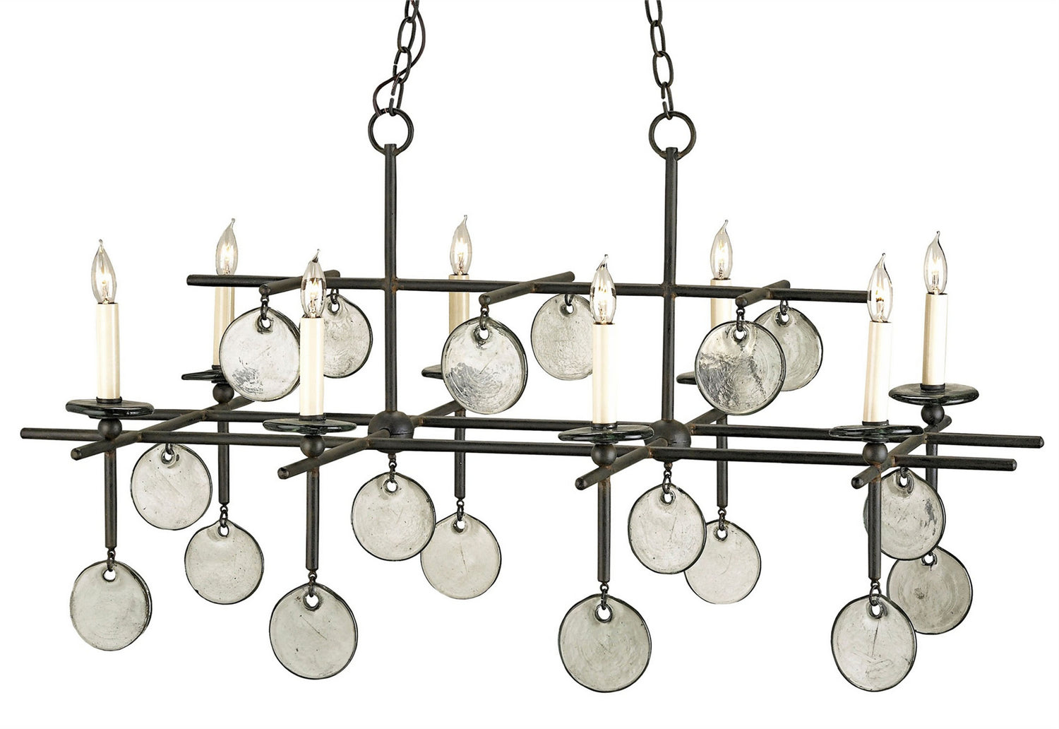 Currey and Company - 9124 - Eight Light Chandelier - Sethos - Old Iron