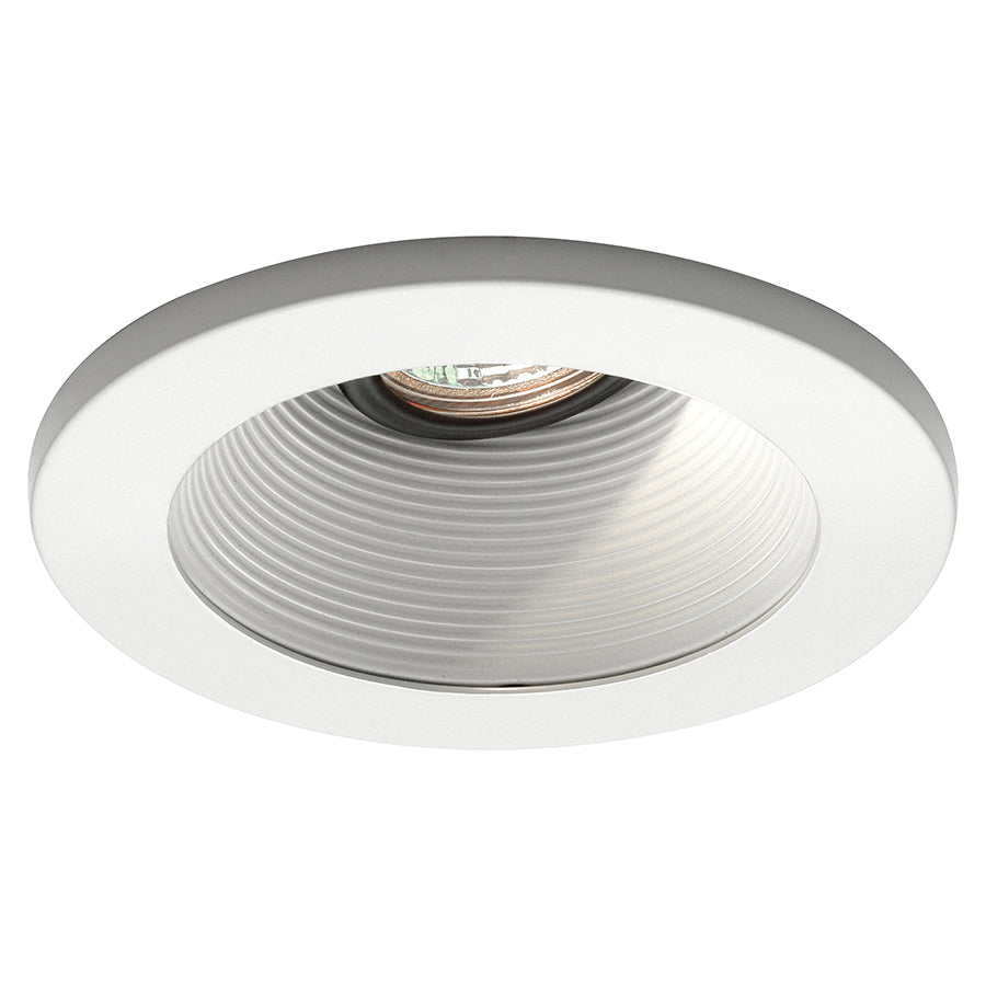 W.A.C. Lighting - HR-D411-WT/WT - 4in Adjustable Step Baffle Trim - 4" Low Voltage - White/White