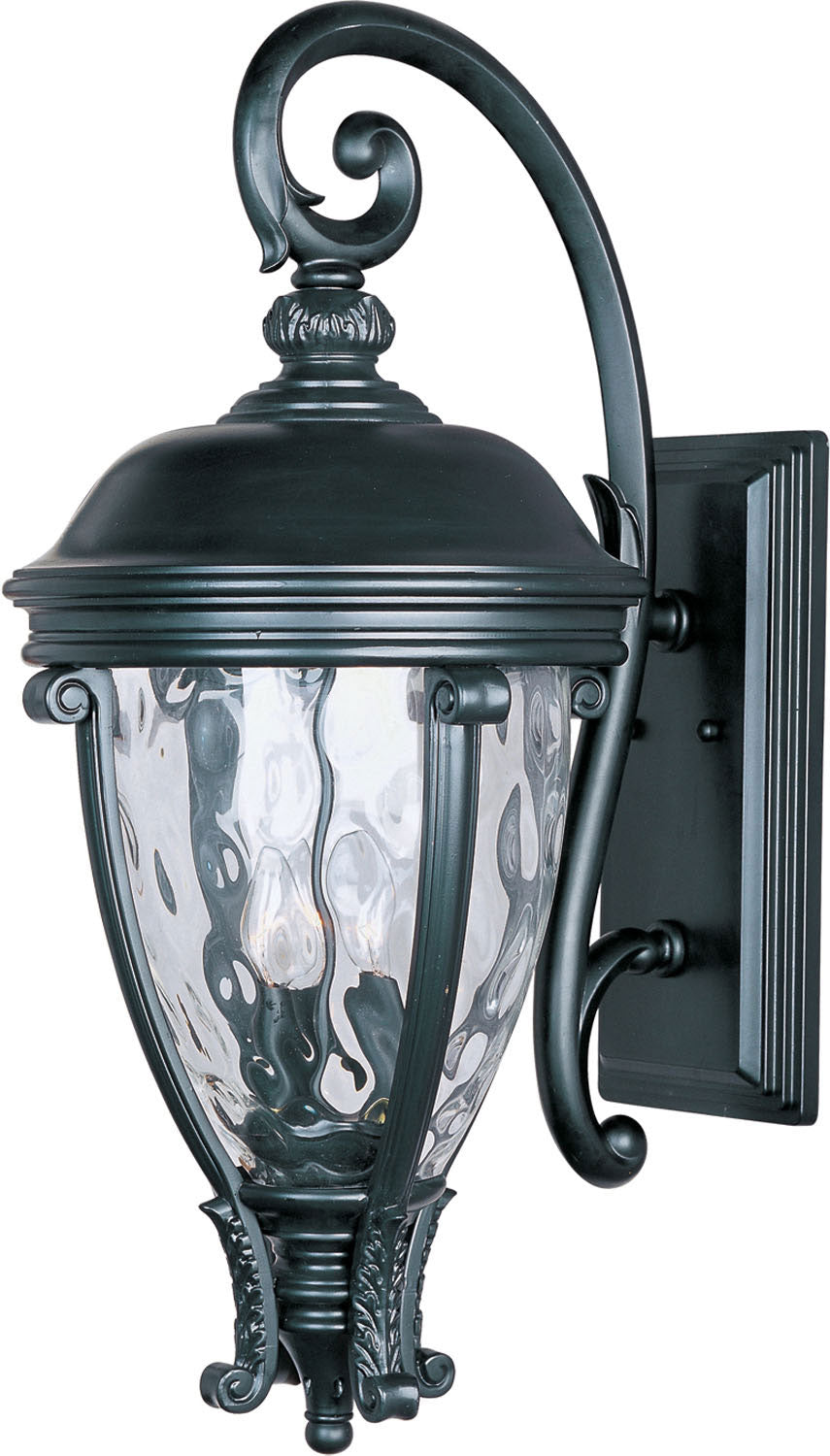 Maxim - 41426WGBK - Three Light Outdoor Wall Lantern - Camden VX - Black