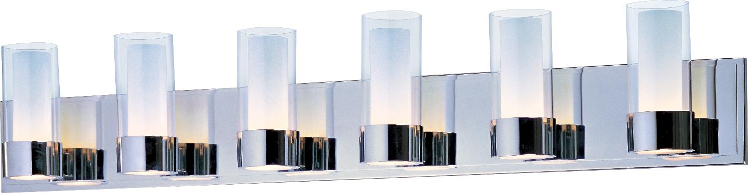 Maxim - 23076CLFTPC - Six Light Bath Vanity - Silo - Polished Chrome