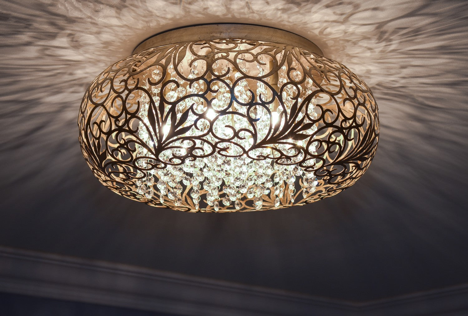 Maxim - 24150BCGS - LED Flush Mount - Arabesque - Golden Silver