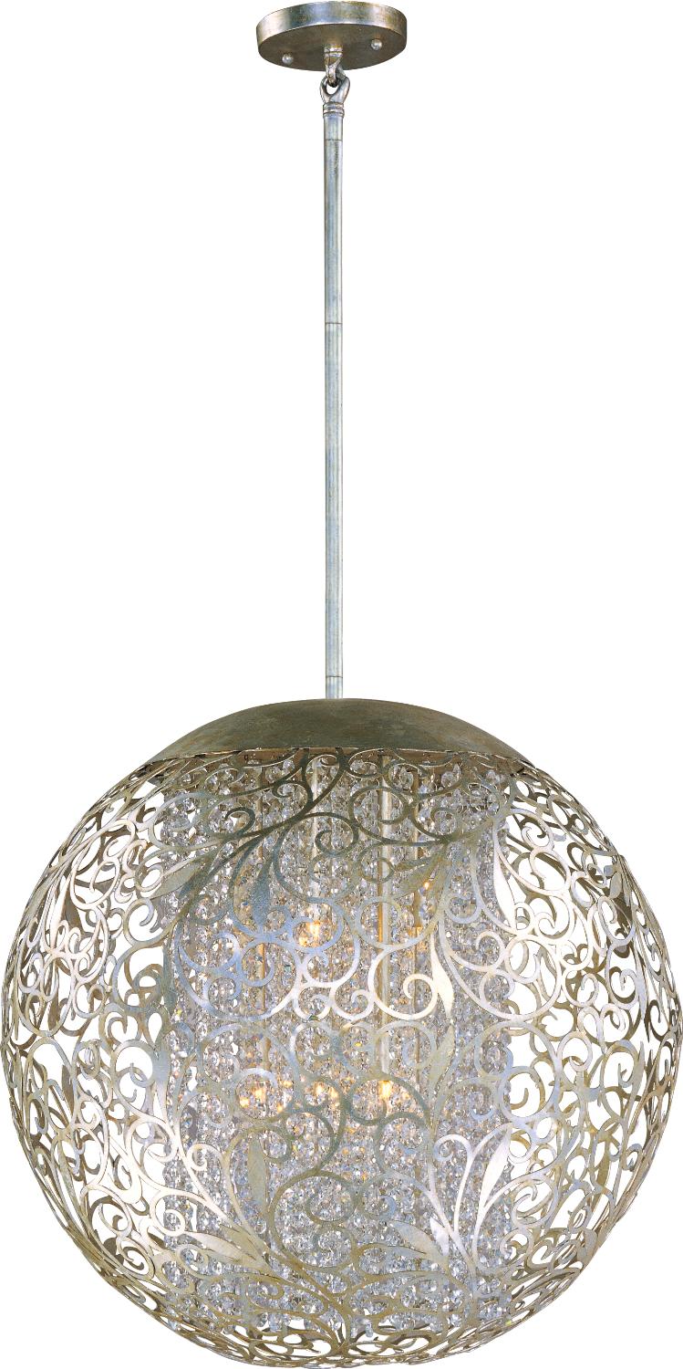 Maxim - 24156BCGS - Nine Light Pendant - Arabesque - Golden Silver