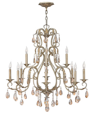 Hinkley - 4778SL - LED Foyer Chandelier - Carlton - Silver Leaf