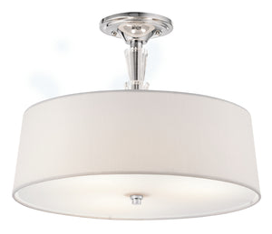 Kichler - 42035CH - Three Light Semi Flush Mount - Crystal Persuasion - Chrome