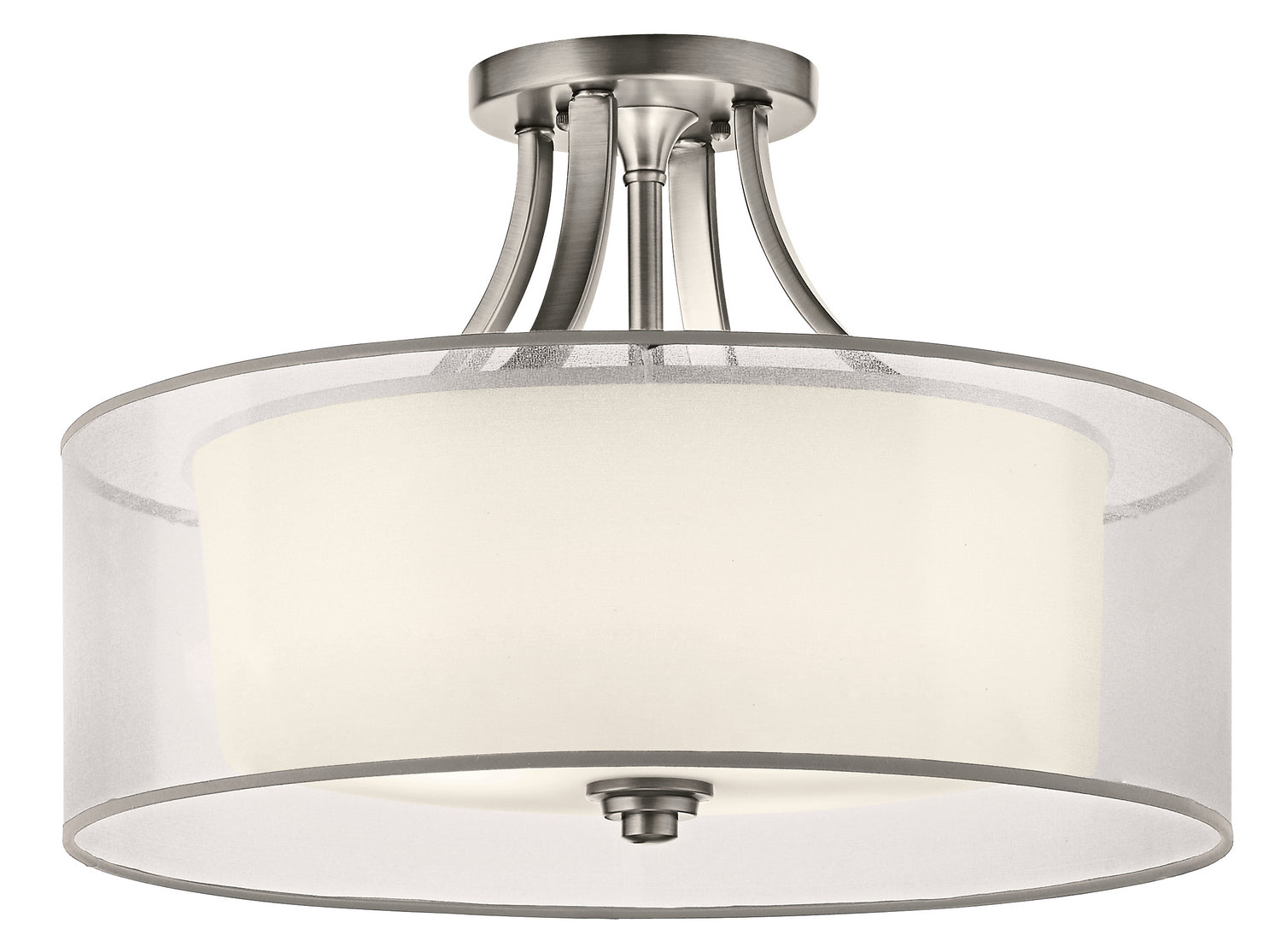 Kichler - 42387AP - Four Light Semi Flush Mount - Lacey - Antique Pewter