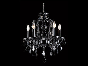 Avenue Lighting - HF1037-BLK - Five Light Chandelier - Onyx Ln. - Black Crystal