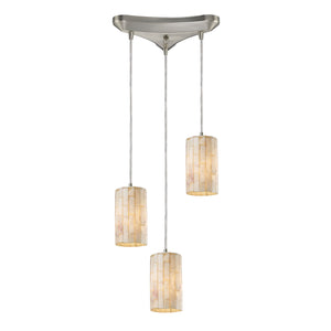 ELK Home - 10147/3 - Three Light Pendant - Coletta - Satin Nickel