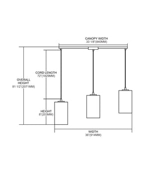 ELK Home - 10147/3L - Three Light Pendant - Coletta - Satin Nickel