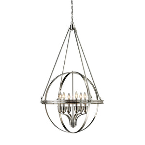 ELK Home - 10193/6 - Six Light Chandelier - Hemispheres - Polished Nickel