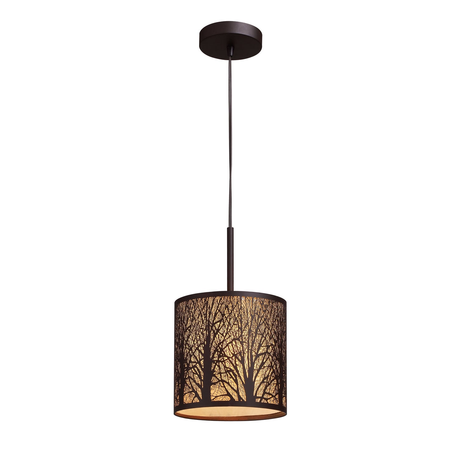 ELK Home - 31073/1 - One Light Mini Pendant - Woodland Sunrise - Aged Bronze