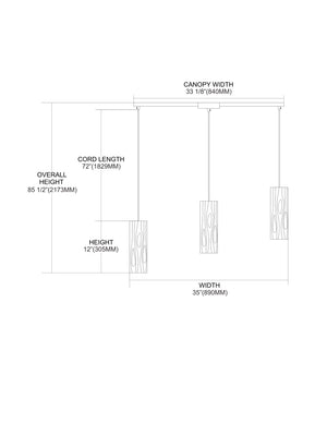 ELK Home - 31078/3L - Three Light Pendant - Chromia - Polished Chrome