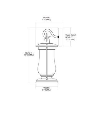 ELK Home - 43016/1 - One Light Outdoor Wall Sconce - Farmstead - Matte Black