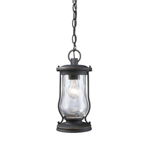 ELK Home - 43017/1 - One Light Outdoor Pendant - Farmstead - Matte Black