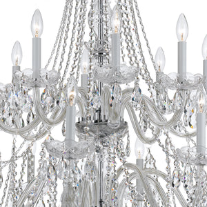 Crystorama - 1139-CH-CL-MWP - 16 Light Chandelier - Traditional Crystal - Polished Chrome