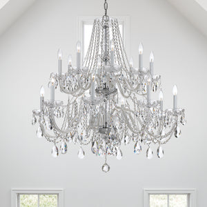 Crystorama - 1139-CH-CL-MWP - 16 Light Chandelier - Traditional Crystal - Polished Chrome