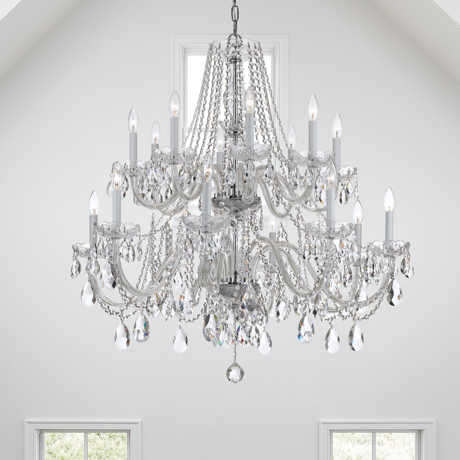 Crystorama - 1139-CH-CL-SAQ - 16 Light Chandelier - Traditional Crystal - Polished Chrome