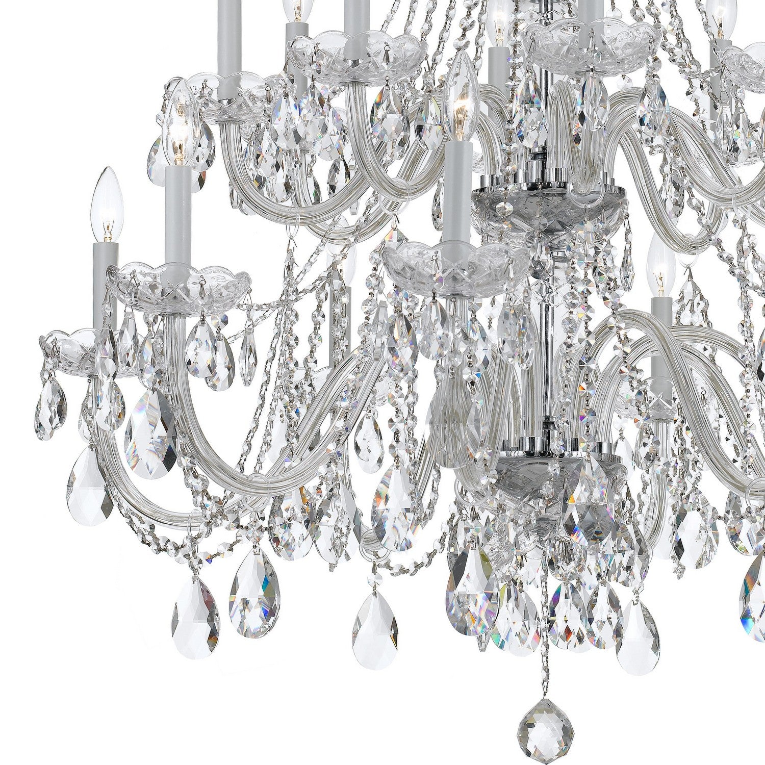 Crystorama - 1139-CH-CL-SAQ - 16 Light Chandelier - Traditional Crystal - Polished Chrome