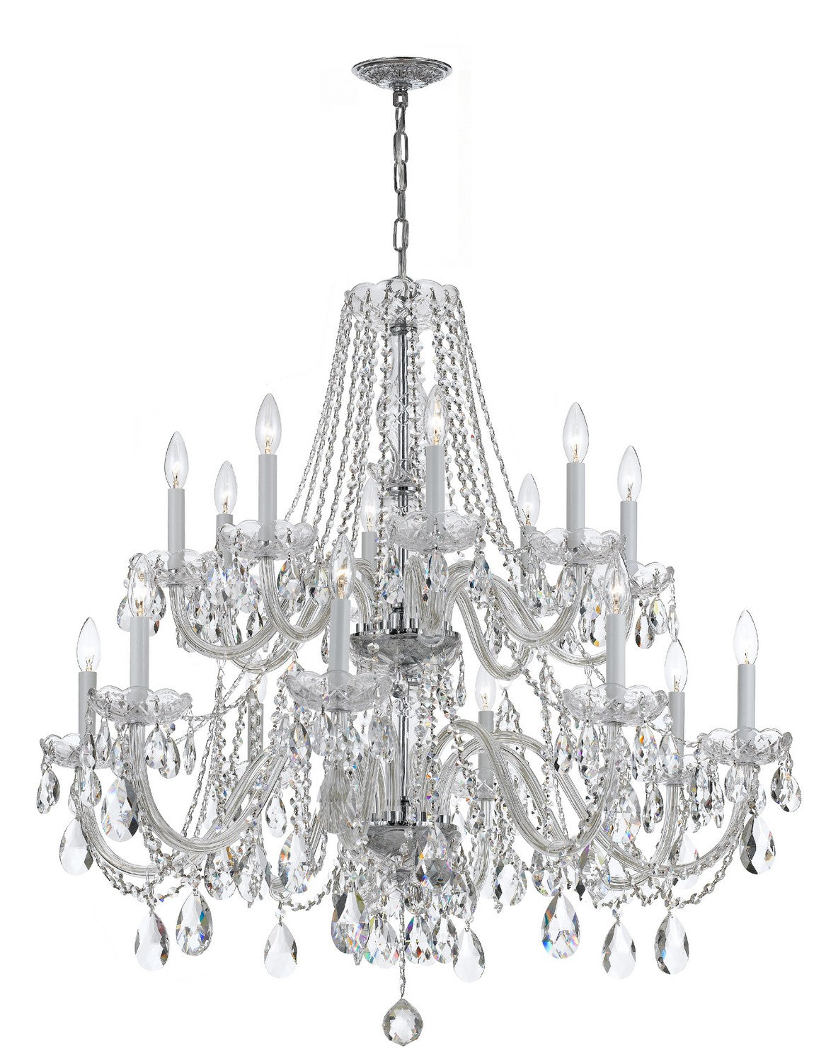 Crystorama - 1139-CH-CL-SAQ - 16 Light Chandelier - Traditional Crystal - Polished Chrome